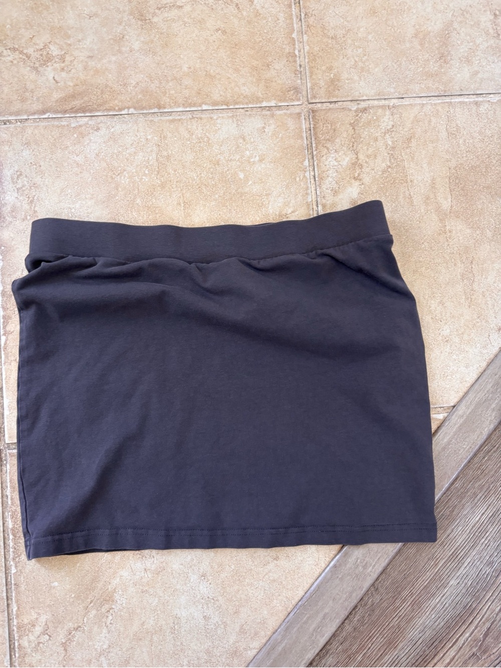 Classic Gray Women's Stretch Mini Skirt